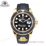 Gold Factory 1:1 Clone Rolex Yacht Master 42mm Yellow Gold Gain Weight 3235 Watch